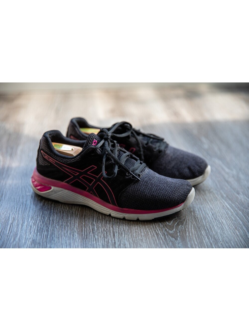 Asics Womens Gel Moya Ortholite Black Pink Running Shoes Sneakers Women's 8.5